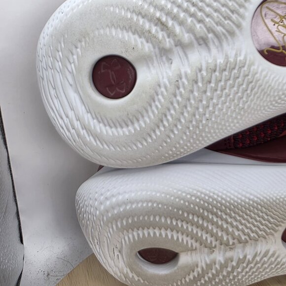 Men's 3026618-600 Under Armour Curry 11 Fire Sneaker Size 10 Red - UA Flow - Picture 9 of 11